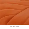 Velvet Wide Hexagonal Pouf Ottoman – Orange