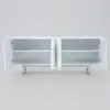 Modern 180 cm Glossy White Wood Sideboard with Cabinets & Adjustable Shelves – Buffet Kitchen Cabinet