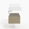 Modena 100 cm Floating Single Bathroom Vanity with Sink, Sintered Stone Top – Natural