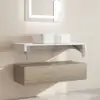 Modena 998 mm Floating Single Bathroom Vanity with Sink, Sintered Stone Top