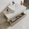 Modena 998 mm Floating Single Bathroom Vanity with Sink, Sintered Stone Top