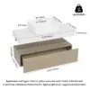Modena 998 mm Floating Single Bathroom Vanity with Sink, Sintered Stone Top