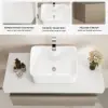 Modena 998 mm Floating Single Bathroom Vanity with Sink, Sintered Stone Top