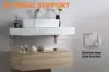Modena 998 mm Floating Single Bathroom Vanity with Sink, Sintered Stone Top