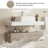 Modena 998 mm Floating Single Bathroom Vanity with Sink, Sintered Stone Top
