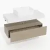 Modena 998 mm Floating Single Bathroom Vanity with Sink, Sintered Stone Top