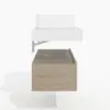 Modena 998 mm Floating Single Bathroom Vanity with Sink, Sintered Stone Top