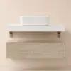 Modena 998 mm Floating Single Bathroom Vanity with Sink, Sintered Stone Top