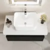 Modena 90 cm Floating Single Bathroom Vanity with Sink, Sintered Stone Top