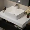 Modena 90 cm Floating Single Bathroom Vanity with Sink, Sintered Stone Top