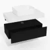 Modena 90 cm Floating Single Bathroom Vanity with Sink, Sintered Stone Top