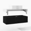 Modena 90 cm Floating Single Bathroom Vanity with Sink, Sintered Stone Top