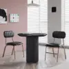 Modern Black Faux Leather Upholstered Dining Chair, 2 Pieces