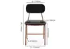 Modern Black Faux Leather Upholstered Dining Chair, 2 Pieces