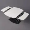 1800mm Modern Extendable White Sintered Stone Dining Table with Leaf X-Base 4-6 Seater