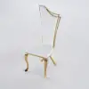 White Upholstered Dining Chairs (Set of 2) Stainless Steel Side Chair with Gold Legs