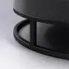 Modern 80 cm Round Swivel Wood Coffee Table with Storage
