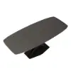 1800mm Modern Expandable Grey Sintered Stone Dining Table with Leaf X-Base 4-6 Person