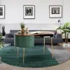 Mid-Century Modern Curved Office Desk Computer Desk with Shelf & Storage