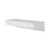 1000mm Modern White Floating Desk with Drawers Wall Mounted Desk in Pine Wood Frame