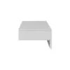 1000mm Modern White Floating Desk with Drawers Wall Mounted Desk in Pine Wood Frame