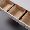 1000mm Modern White Floating Desk with Drawers Wall Mounted Desk in Pine Wood Frame