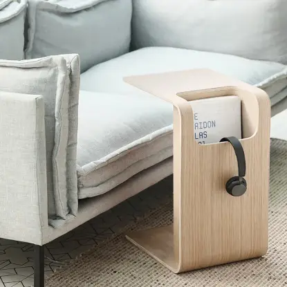Picture of Modern 610 mm Natural Multi-Purpose End Table with Magazine Rack