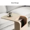 Modern 610 mm Natural Multi-Purpose End Table with Magazine Rack