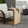 Modern 610 mm Natural Multi-Purpose End Table with Magazine Rack