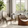 Halven 63" Modern Sintered Stone Dining Table with Stainless Base Seats 4-6 People