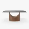 Halven 71" Modern Sintered Stone Dining Table with Stainless Base Seats 6-8 People