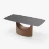 Halven 71" Modern Sintered Stone Dining Table with Stainless Base Seats 6-8 People