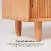 1000mm Wooden Storage Bench Storage Sliding Doors Natural Pine Wood