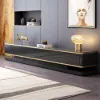 Gapn 200 cm White TV Stand with Tempered Glass Top & 3 Drawers – Black Media Console