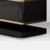 Gapn 200 cm White TV Stand with Tempered Glass Top & 3 Drawers – Black Media Console