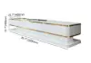 Gapn 200 cm White TV Stand with Tempered Glass Top & 3 Drawers – Media Console Storage
