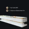 Gapn 200 cm White TV Stand with Tempered Glass Top & 3 Drawers – Media Console Storage