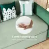 135 cm 1-Seater Green Velvet Convertible Sleeper Sofa with Storage & Pillows – 2