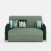 135 cm 1-Seater Green Velvet Convertible Sleeper Sofa with Storage & Pillows – 2