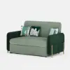 135 cm 1-Seater Green Velvet Convertible Sleeper Sofa with Storage & Pillows – 2