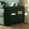 170 cm 3-Seater Green Velvet Convertible Sleeper Sofa with Storage & Pillows – King Upholstered