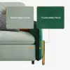 170 cm 3-Seater Green Velvet Convertible Sleeper Sofa with Storage & Pillows – King Upholstered
