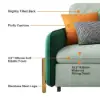 170 cm 3-Seater Green Velvet Convertible Sleeper Sofa with Storage & Pillows – King Upholstered