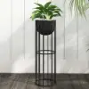 Picture of 600mm Black Plant Pot Indoor Modern Metal Planter with Stand for Living Room