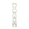 Picture of 1800mm Modern White Tall Freestanding Wooden Office 4 Shelves Etagere Bookcase in Gold