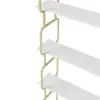 Picture of 1800mm Modern White Tall Freestanding Wooden Office 4 Shelves Etagere Bookcase in Gold