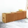 Picture of Modern Extension-Type Entryway Bench Natural Dining Bench in Brown Paper