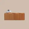 Picture of Modern Extension-Type Entryway Bench Natural Dining Bench in Brown Paper