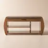 Large Shoe Storage Entryway Bench Bamboo Shoe Rack in Brown (1020mm)