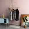 1700mm Modern Freestanding Rail Cloth Rack with Marble Base